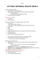 ATI FINAL MATERNAL HEALTH EXAM 3