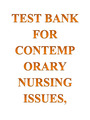TEST BANK FOR CONTEMPORARY NURSING ISSUES, TRENDS AND MANAGEMENTS 7TH EDITION