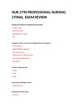 NUR 2790 - PROFESSIONAL NURSING 3 FINAL EXAM REVIEW. QUESTIONS AND ANSWERS.