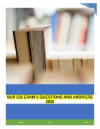 NUR 235 EXAM 2 QUESTIONS AND ANSWERS 2025 GRADED A+ - DocMerit