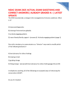 NSHC EXAM 2025 ACTUAL EXAM QUESTIONS AND CORRECT ANSWERS | ALREADY GRADED A+ | LATEST UPDATE