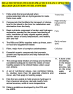 HEALTH FITNESS WELNESS PRACTICE EXAM 1 UPDATED 2024-2025 QUESTIONS WITH ANSWERS GRADED A+