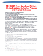 CDEO 2025 Exam Questions | Multiple-Choice Practice with Verified Answers and Detailed Rationales