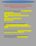 NURSING FUNDAMENTALS NSG 122 EXAM 4 NEWEST VERSION 2024-2025 EXPECTED QUESTION AND CORRECT ANSWER