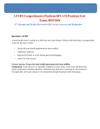 ATI RN Comprehensive Predictor/RN ATI Predictor Exit Exam 2025/2026 Graded A+