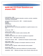 NURS 365 VCU Exam Questions and answers 2025 -2026 Graded A+