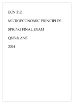 ASU) ECN 212 MICROECONOMIC PRINCIPLES COMPREHENSIVE EXAM GUIDE 2024