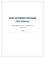 APEA 3P Predictor Exam (New Version) - With Solutions