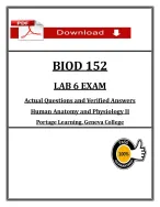 BIOD 152 Lab 6 Exam (2026/2027) PDF | A&P II Lab | Portage Learning ...