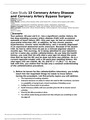 Case 13 Coronary Artery Disease and Coronary Artery Bypass Surgery (CAD: CABG CASE STUDY)