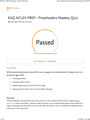 EAQ NCLEX PREP - Preschoolers Mastery Quiz  Questions |Answers.