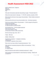 Health Assessment HESI 2022