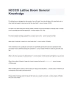 NCCCO Lattice Boom General Knowledge with 100% correct answers