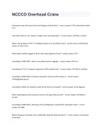 NCCCO Overhead Crane questions well answered to pass