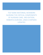 Test Bank Maternal-Newborn Nursing The Critical Components of Nursing Care, 3rd Ed Chapman