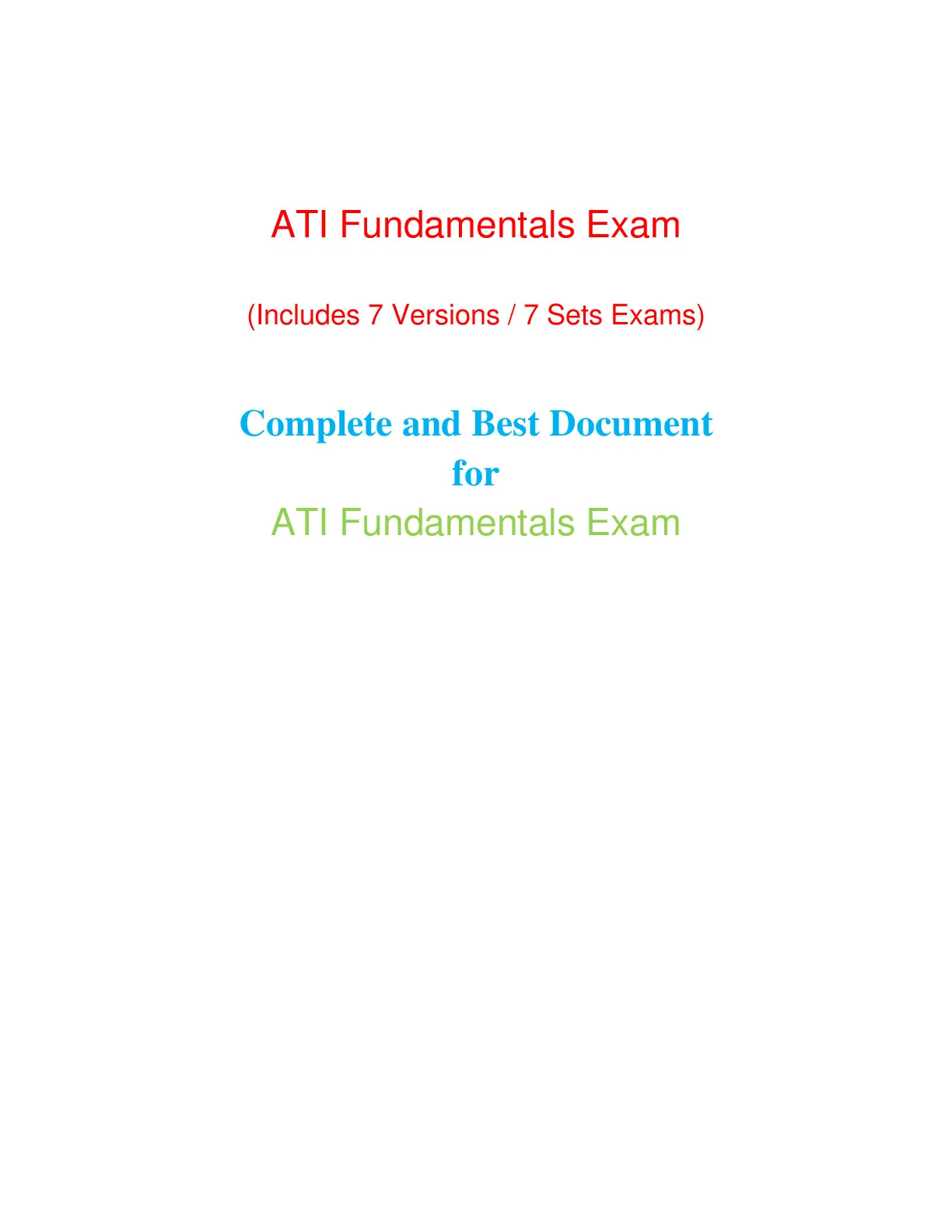 RN ATI Exams Bundle 2024: Pharmacology, - DocMerit