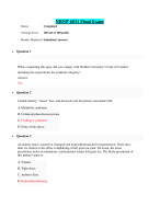 NRNP 6531 Final Exam (Version-2, 100 Q & A, Latest-2024/2025) / NRNP6531 Final Exam: Walden University | 100% Verified & Correct Q & A |