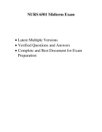 NURS 6501 Midterm Exam (4 Versions, 400 Q & A, Latest-2025/ 2026) / NURS 6501N Midterm Exam / NURS6501 Midterm Exam / NURS-6501N Midterm Exam: Walden University | 100% Correct Q & A |