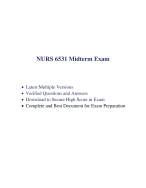 NURS 6531 Midterm Exam (2 Versions, 200 Q & A, Latest-2025/ 2026) / NURS 6531N Midterm Exam / NURS6531 Midterm Exam / NURS-6531N Midterm Exam: Walden University | 100% Correct Q & A |