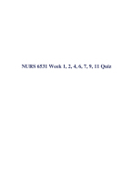 NURS 6531 Week 1, 2, 4, 6, 7, 9, 11 Quiz / NURS 6531N Week 1, 2, 4, 6, 7, 9, 11 Quiz : Walden University | Latest-2025/ 2026, 100% Correct Q & A |