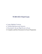 NURS 6521 Final Exam (7 Versions, 700 Q & A, Latest-2025/ 2026) / NURS 6521N Final Exam / NURS6521 Final Exam / NURS-6521N Final Exam: Walden University | 100% Correct Q & A |