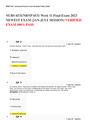 NURS 6531/NRNP 6531 Week 11 Final Exam 2023 NEWEST EXAM (JAN-JULY SESSION) VERIFIED EXAM 100% PASS
