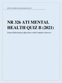 NR 326 ATI MENTAL HEALTH QUIZ B (2021) Exam Elaborations Questions with Complete Answers