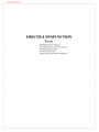 ERECTILE DYSFUNCTION Essay on Pathophysiology & Physical Exam Risk Factors & Patient work up