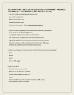 TCAR-POST TEST REAL EXAM QUESTIONS AND VERIFIED ANSWERS, LATEST 2024/2025(VERY HELPFUL EXAM)