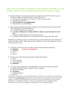 APEA 3P Predictor Exam Questions and 100% Correct Verified Answers, Latest 2024/2025