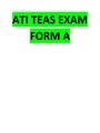 ATI TEAS EXAM FORM A