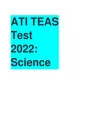 ATI TEAS 7 Science Exam (5 Versions, Latest-2022) Real Exam, 100% Correct Q & A