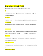 Fire Officer 1 Study Guide