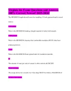 Virginia hic Exam Questions and Answers 100% Correct| Newest! 2025-2026!
