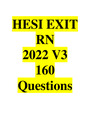 HESI EXIT RN EXAM V3 2022