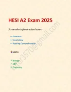 HESI A2 Exam 2025 Screenshots from actual exam - DocMerit