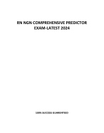 RN COMPREHENSIVE PREDICTOR EXAM WITH NGN -LATEST 2024