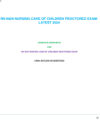 RN NURSING CARE OF CHILDREN PROCTORED EXAM WITH NGN-LATEST 2024