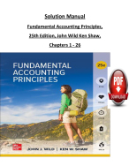 Solution Manual for Fundamental Accounting Principles, 25th Edition by John Wild & Ken Shaw, Verified Chapters 1 - 26, Complete Newest Version