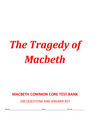 Macbeth Test Bank 100 Questions and Answer Key