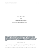 NR 554 Week 3 Discussion Question, Politics of Science Policy 2024/2025