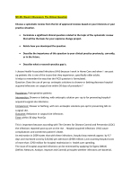 NR 451 Week 2 Discussion, The Clinical Question Chamberlain College 2024/2025
