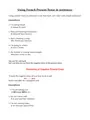 How to use French Present Tense in sentences
