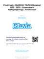 Final Exam - NUR2063  NUR2063 (Latest 2022  2023)  Essentials of Pathophysiology - Rasmussen