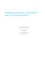 NURSING CLINICAL CASE STUDY  Joan is a 78-year-old female