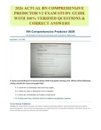 2026 ACTUAL RN COMPREHENSIVE PREDICTOR V2 EXAM STUDY GUIDE