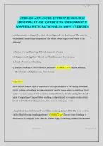 URS 611 ADVANCED PATHOPHYSIOLOGY MIDTERM EXAM
