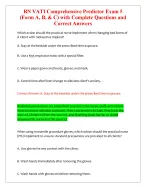 RN VATI Comprehensive Predictor Exam 5 (Form A, B, & C)
