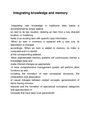 Integrating knowledge and memory (Artificial Intelligence)