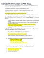 NSG6006 PreDictor EXAM 2020.LATEST